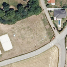 Sand Volleyball Court — aerial view