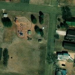 Sand Volleyball Court in Gladstone, ND — aerial view