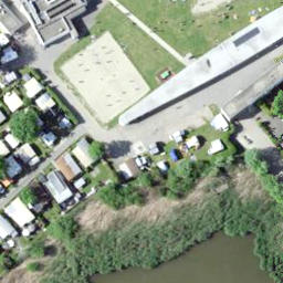 Sand Volleyball Court — aerial view