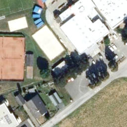 Sand Volleyball Court — aerial view