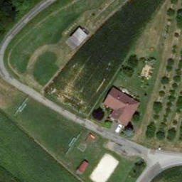 Sand Volleyball Court — aerial view