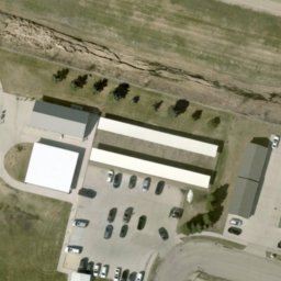 Mandan Beach Volleyball Court #3 — aerial view