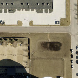 Sand Volleyball Court in Fargo, ND — aerial view