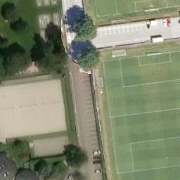 Sand Volleyball Court — aerial view