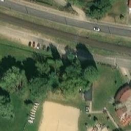 Sand Volleyball Court — aerial view