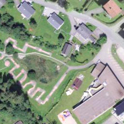 Sand Volleyball Court — aerial view