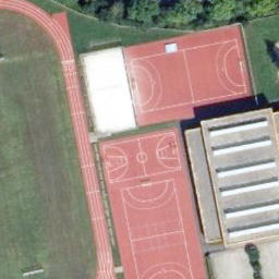Sand Volleyball Court — aerial view