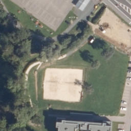 Sand Volleyball Court — aerial view