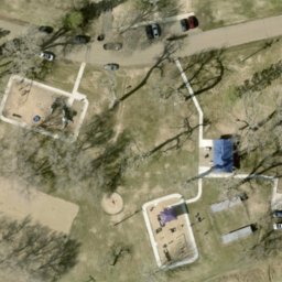 Mandan Beach Volleyball Court #1 — aerial view