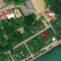 Sand Volleyball Court — aerial view