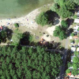 Sand Volleyball Court — aerial view