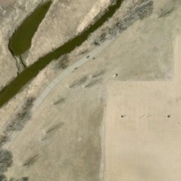 Sand Volleyball Court in Bismarck, ND — aerial view