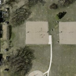 Bismarck Beach Volleyball Court #1 — aerial view