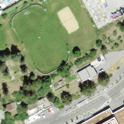 Sand Volleyball Court — aerial view