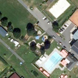 Sand Volleyball Court — aerial view