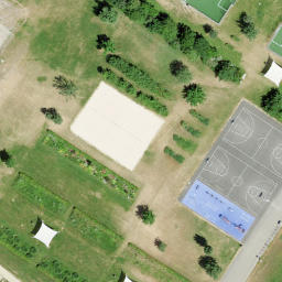 Sand Volleyball Court — aerial view