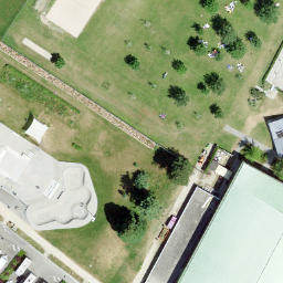 Sand Volleyball Court — aerial view