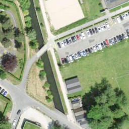 Sand Volleyball Court — aerial view