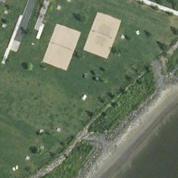 Sillery Beach Volleyball Court #3 — aerial view