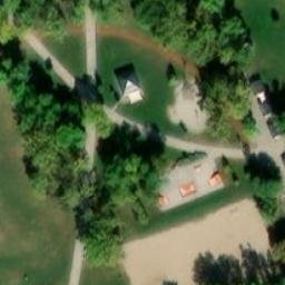 Sand Volleyball Court — aerial view