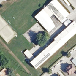 Sand Volleyball Court — aerial view