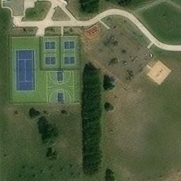 Detroit Lakes Beach Volleyball Court #1 — aerial view
