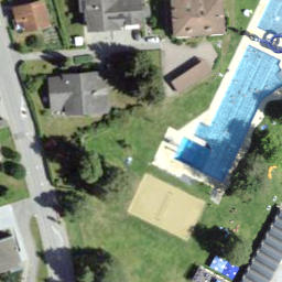 Sand Volleyball Court — aerial view