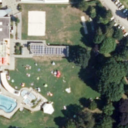 Sand Volleyball Court — aerial view