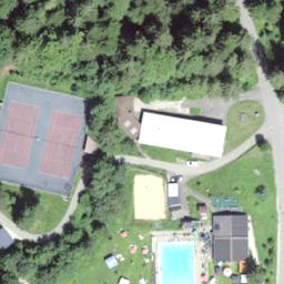 Sand Volleyball Court — aerial view