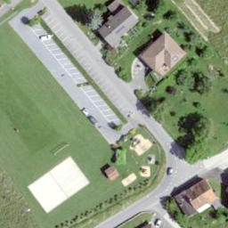 Sand Volleyball Court — aerial view