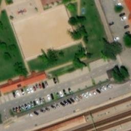 Sand Volleyball Court — aerial view