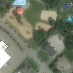 Pont-Rouge Beach Volleyball Court — aerial view