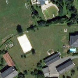 Sand Volleyball Court — aerial view