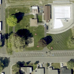 Naches Beach Volleyball Court — aerial view