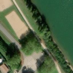 Sand Volleyball Court — aerial view