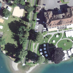 Sand Volleyball Court — aerial view