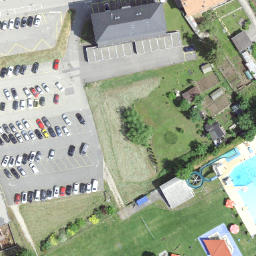 Sand Volleyball Court — aerial view
