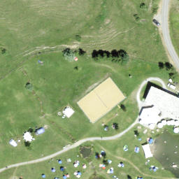 Sand Volleyball Court — aerial view