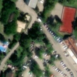 Sand Volleyball Court — aerial view