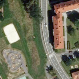 Sand Volleyball Court — aerial view