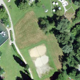 Sand Volleyball Court — aerial view