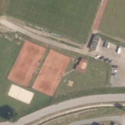 Sand Volleyball Court — aerial view