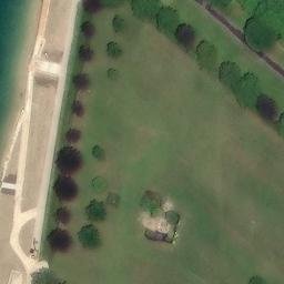 Sand Volleyball Court — aerial view