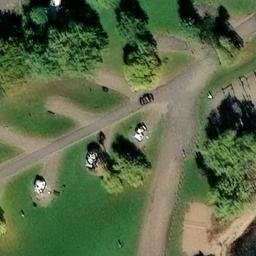 Sand Volleyball Court in Washburn, WI — aerial view