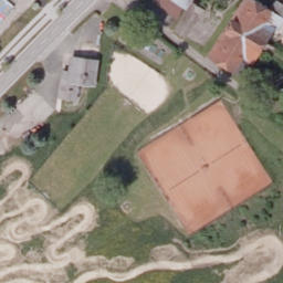 Sand Volleyball Court — aerial view