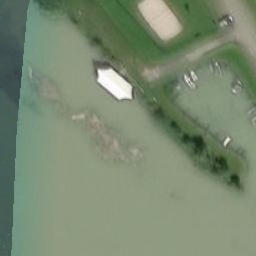 Sand Volleyball Court — aerial view