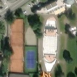 Sand Volleyball Court — aerial view