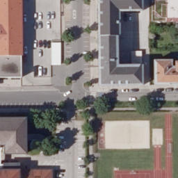 Sand Volleyball Court — aerial view