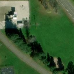 Sand Volleyball Court in Carlton, MN — aerial view