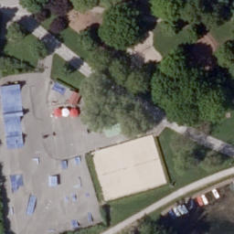 Sand Volleyball Court — aerial view